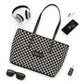 EMCC Black Check Leather Shoulder Bag