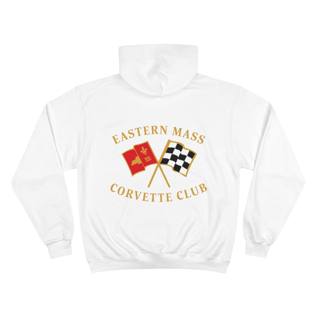 EMCC Back Logo, Corvette Logo Front (Champion Hoodie)
